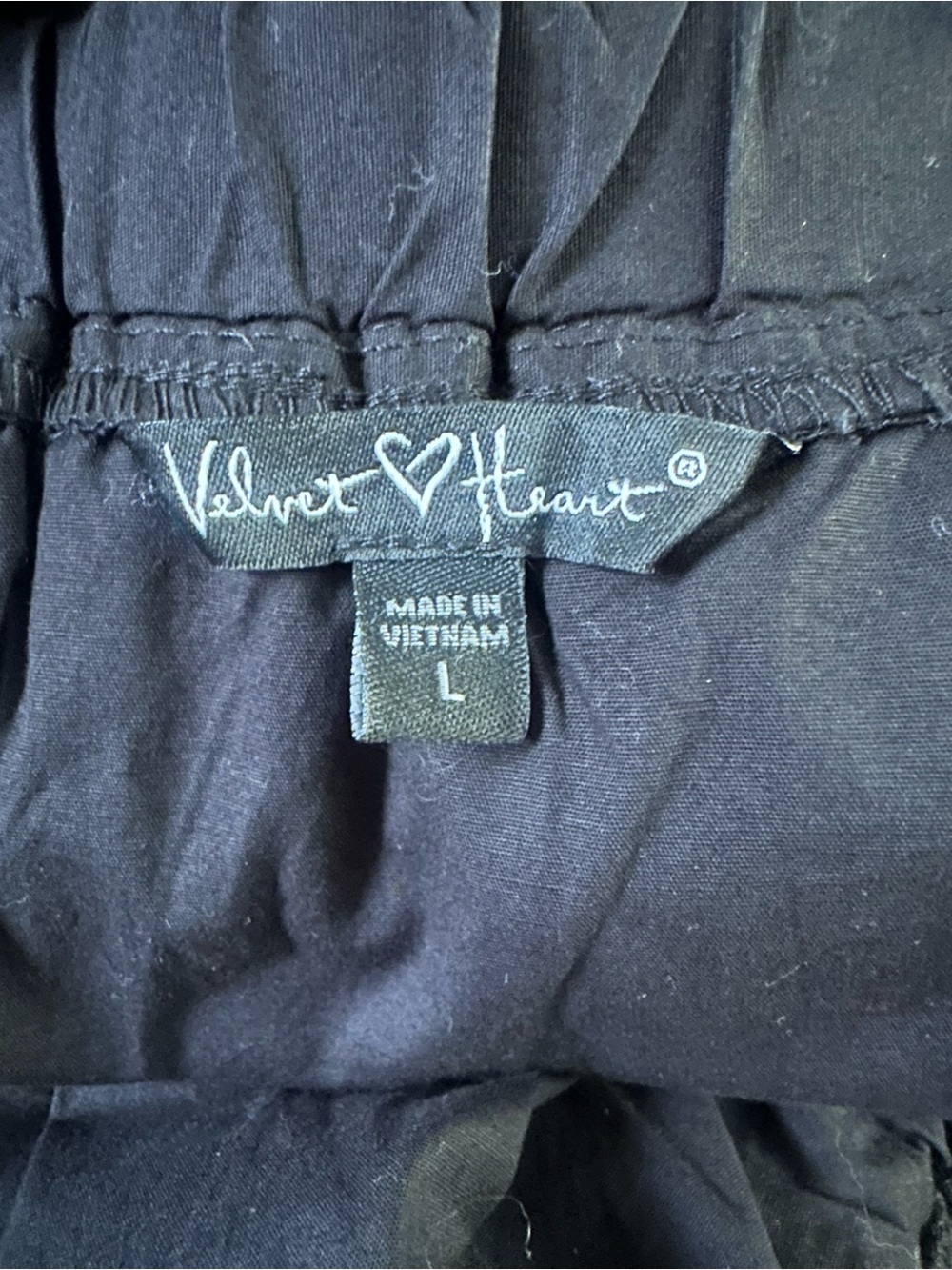 Velvet Heart Black Off-Shoulder Ruffle Crop Top - Picture 3 of 3